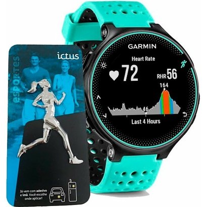 Relógio Gps Freq de Pulso Garmin Forerunner 235 + Adesivo Corredora Exclusivo