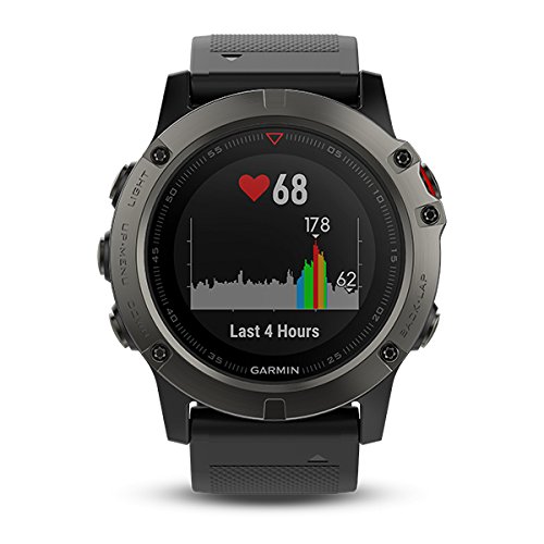 Relógio Gps Garmin Fenix 5x Safira Hrm 51mm Cinza Altimetro