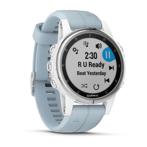 Relogio Gps Multiesporte Garmin Fenix 5s Plus Azul Hrm 42mm