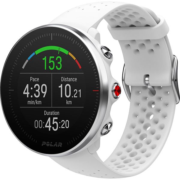 Relógio GPS Multiesportes Monitor Cardíaco de Pulso Polar Vantage M Branco