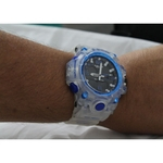 Relogio Gshock transparente prova dagua bonito natação escola presente digital sport azul