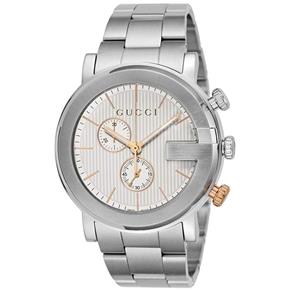 Relógio Gucci G Chronograph Silver Aço Inoxidável YA101360