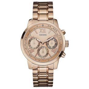 Relógio Guess Feminino 92521LPGSRA2 Analógico, com Calendário MultiFunção, Todo em Metal Rosê, com Vidro em Cristal Mineral e Resistente à Água 50M