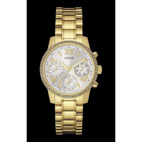 Relógio Guess Feminino Dourado Fundo Branco 92535lpgsda4