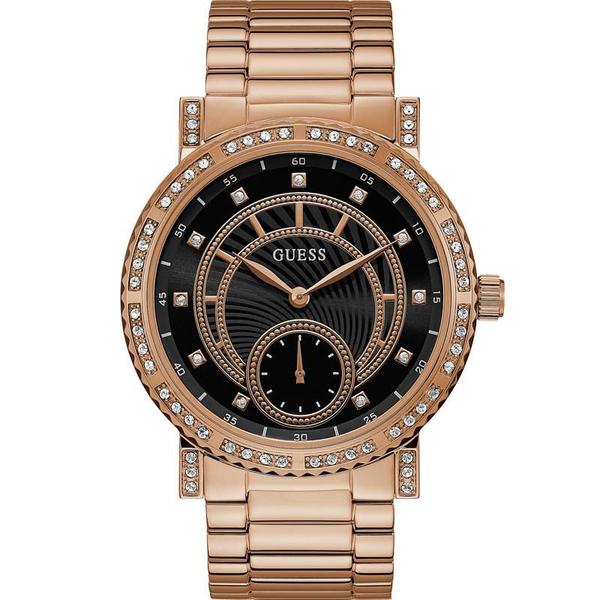 Relógio Guess Feminino Rosê 92683LPGDRA2 Analógico 3 Atm Cristal Mineral Tamanho Médio