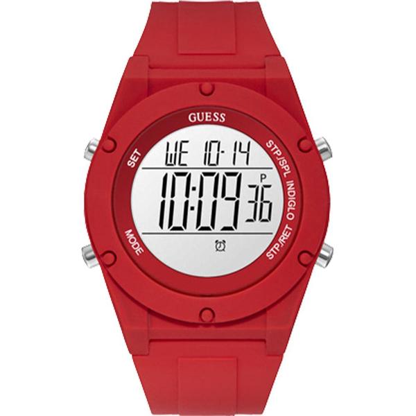 Relógio Guess Feminino Vermelho 92761L0GTNP4 Digital 3 Atm Cristal Mineral Tamanho Grande