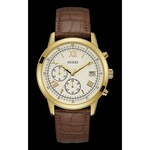 Relógio Guess Masculino Couro Dourado 92680gpgddc4