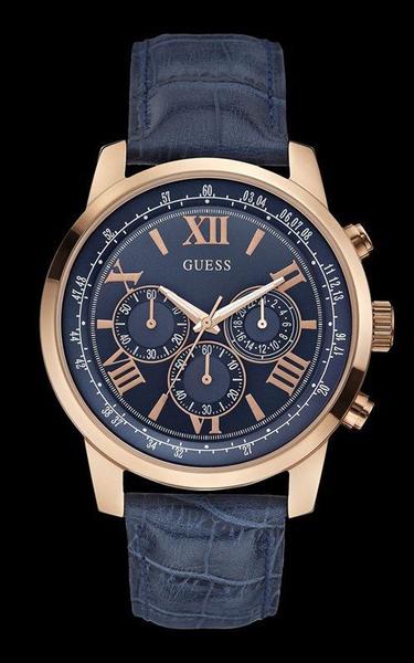 Relógio Guess Masculino Couro Fundo Azul 92526gpgdrc3