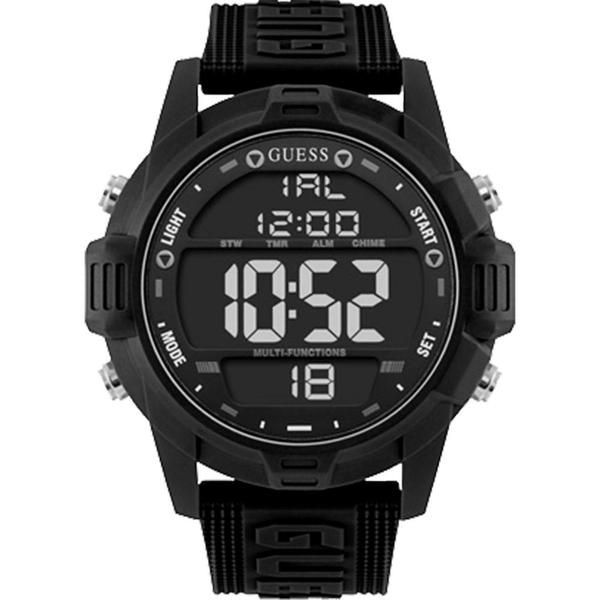 Relógio Guess Masculino Preto 92768G0GSNV1 Digital 5 Atm Cristal Mineral Tamanho Extra Grande