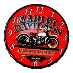 Relógio Harley Davidson De Parede Decoração Vintage Retro Em Aço 43 Cm