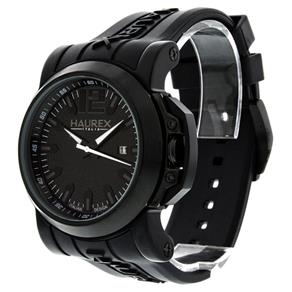 Relógio Haurex Italy Haurex San Marco Black Dial Caixa em Aço Inoxidável Relógio Masculino 1N370Unn