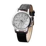 Relógio Homens minimalista Dial ponteiros elegante relógio de quartzo Correia de couro PD195