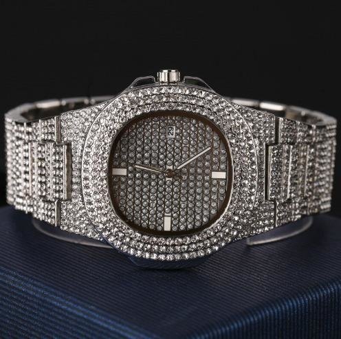 Relógio Iced Outh (Cravejado em Diamante Sintético) (Prata)