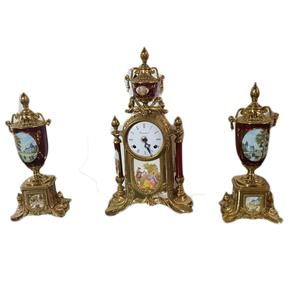 Relógio Imperial Limoges em Bronze com Castiçais - Bronze