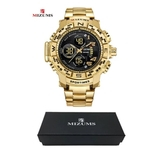 Relógio Importado Masculino de luxo Mizums M8002 Cor Gold Dourado