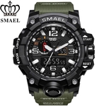 Relógio Importado Original Smael Militar Estilo Gshock Sport Modelo S-shock N1545 Cor Verde Musgo