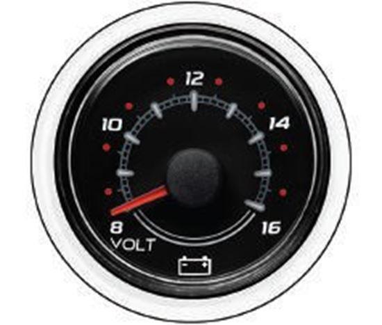 Relógio Indicador Voltagem Mercury 79-8M0052843 Preto 8-16V