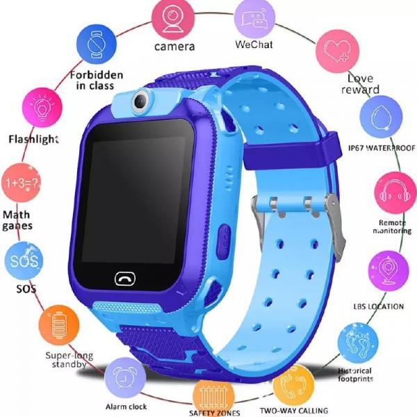 Relógio Infantil Criança Rastreador Gps Localizador C/câmera Anti-lost Sos Smartwatch Azul - Ke