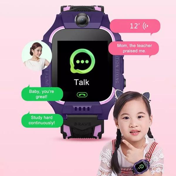 Relógio Infantil Criança Rastreador Gps Localizador C/câmera Anti-lost Sos Smartwatch Q19 ROSA - Ke