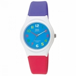 Relógio Infantil Feminino Rox Branco E Vermelho Q&Q Silicone