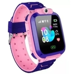 Relógio Infantil Gps Cor Rosa c/azul Chamadas Sos Câmera Smartwatch Crianças