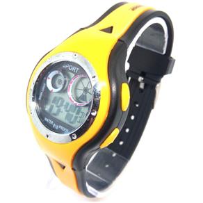 Relógio Infantil Menino Menina Amarelo Sport Led