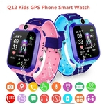 Relógio infantil Q12 LBS inteligente cartão SIM impermeável compatível Phone 1,44 polegadas de pulso Novo Telefone À Prova D 'água pulseira gel de sílica