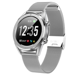 Relógio inteligente 1.54 Em Tela Cheia de Toque Rastreador de Fitness Assista IP68 Negócios Pulseira Inteligente com Monitor de Atividade de Freqüência Cardíaca Contador de Passo C