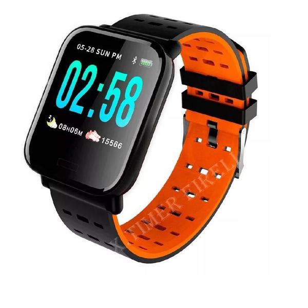 Relógio Inteligente A6 Pressão Arterial e Monitor Cardíaco Sport Android / Ios - Tomate