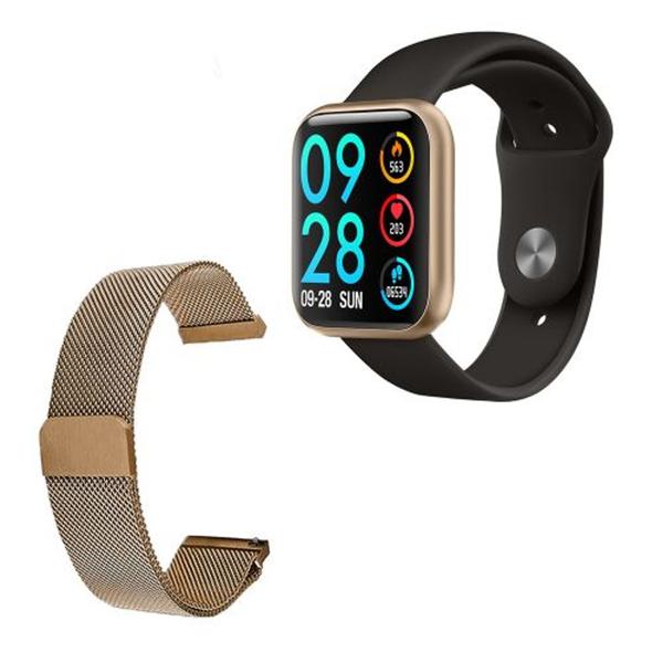 Relógio Inteligente Bluetooth Smart Watch P80 Android e Ios - Dourado