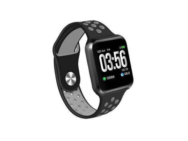 Smartwatch Touch Sport Fitness Android Ios Celular na Cor Preto com Cinza F8 - Nbc