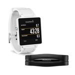 Relógio Inteligente com GPS Garmin VivoActive Branco com Cinta de Monitoramento Cardíaco Touchscreen