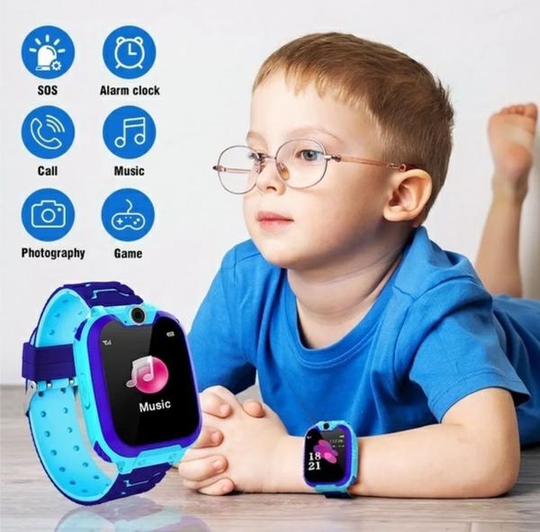 Relógio Inteligente Criança Rastreador Localizador Camera Anti-lost Sos Smartwatch (cor AZUL) - Rts
