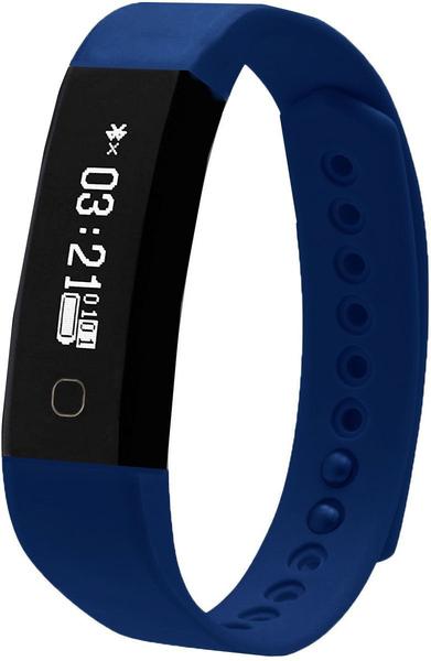 Relógio Inteligente Fit Band com Conexão Bluetooth Esportivo Azul Recarregável Prova D' Água Frequência Cardíaca Pressão Original Sanguínea - Xtrax