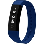 Relógio Inteligente Fit Band Com Conexão Bluetooth Esportivo Azul Recarregável Prova D' Água Frequência Cardíaca Pressão