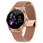 Relógio inteligente Mulheres IP68 Monitor de Freqüência Cardíaca À Prova D 'Água de Aço Inoxidável Relógio Inteligente Pulseira de Fitness Smartwatch