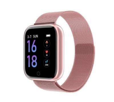 Relogio Inteligente P80 H Band 4 Series Android IOS 2 Pulseiras Rosa - Hamy