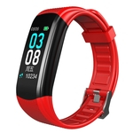 Relógio inteligente Pulseira Frequência cardíaca Monitor de pressão arterial Fitness C3PLUS Vermelho