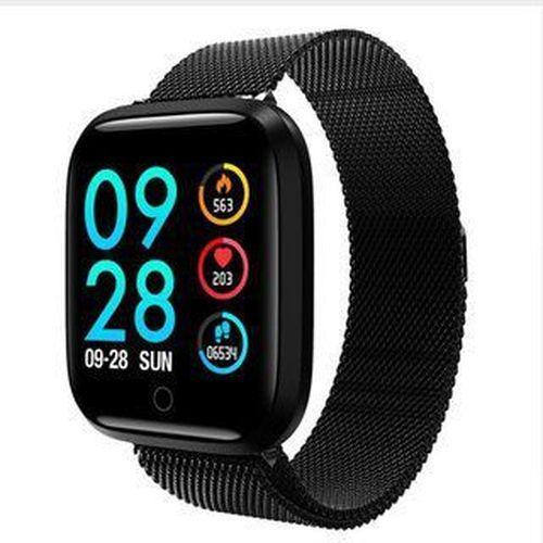 Relógio Inteligente Smart P70 Esportivo Cardíaco 2 Pulseiras - PRETO - Sportbracelet