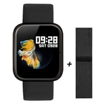 Relógio Inteligente Smart P70 Esportivo Cardíaco 2 Pulseiras Preto