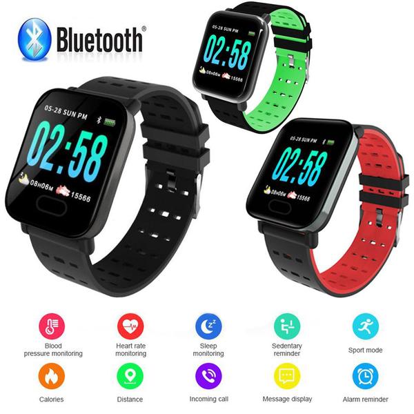 Relógio Inteligente Smart Watch A6 Monitor Esportes Fitness Android/Ios Vermelho - Lx