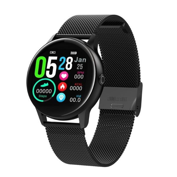 Relógio Inteligente Smart Watch Compatível Iphone Android Preto Monitor Cardíaco Pressão Arterial - Smartwatch