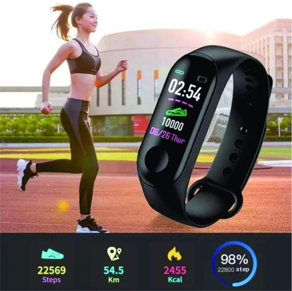 Relogio Inteligente Smartband M3 Mede Pressão e Batimentos Cardíacos - Intelligence Health Bracelet