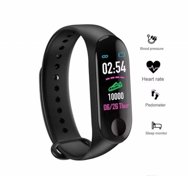 Relógio Inteligente Smartband M3 Monitor Cardíaco Pressão Arterial Sono Lcd Color Android IOs - Imports