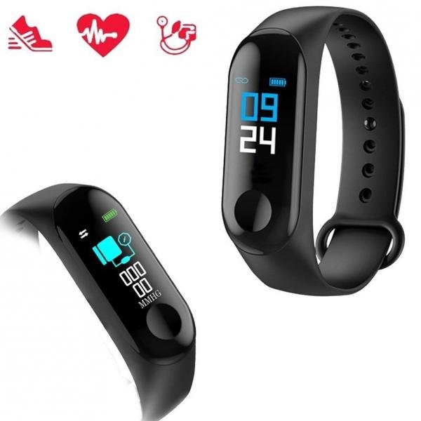 Relógio Inteligente Smartband M3 Monitor Cardíaco