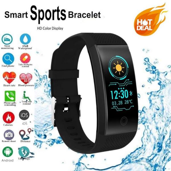 Relógio Inteligente Smartband QW18 Monitor Cardíaco Tela Colorida a Prova D Agua Rastreador Fitness - Bracelet