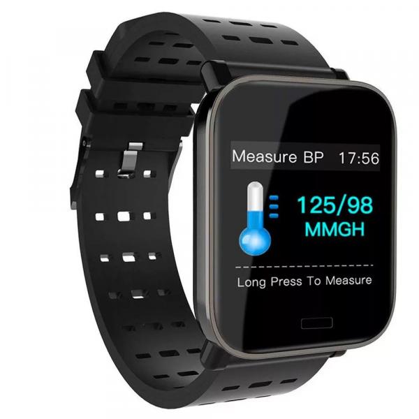 Relógio Inteligente Smartwatch Batimentos Pressão Ip67 Notif PRETO - Sy Eletrônicos