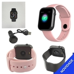 Relogio Inteligente Smartwatch Bluetooth Multi Funcoes Rosa SMART BRACELET