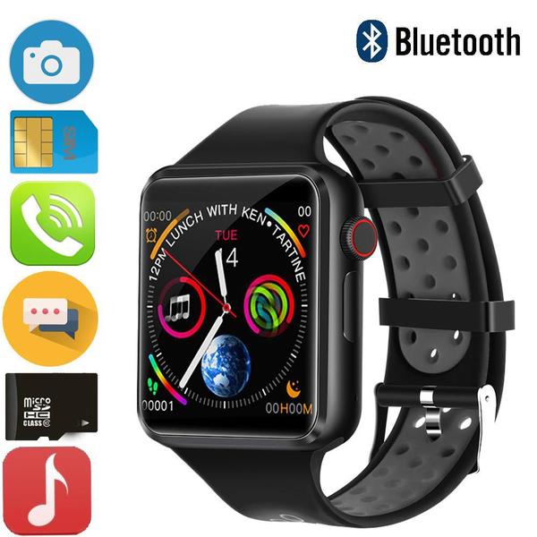 Relógio Inteligente SmartWatch C5 Bluetooth Câmera Celular Chip Cartão Música Android IOS - Preto - Smart Bracelet