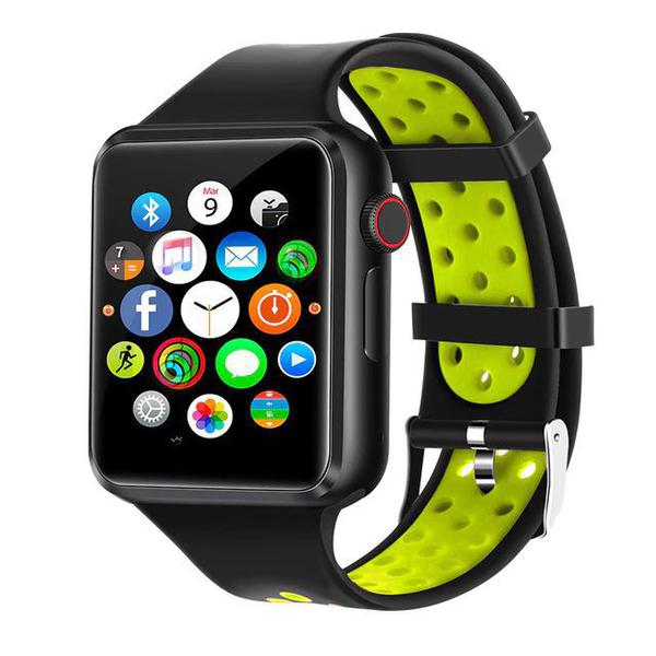 Relógio Inteligente SmartWatch C5 Bluetooth Câmera Celular Chip Cartão Música Android IOS - Verde - Smart Bracelet